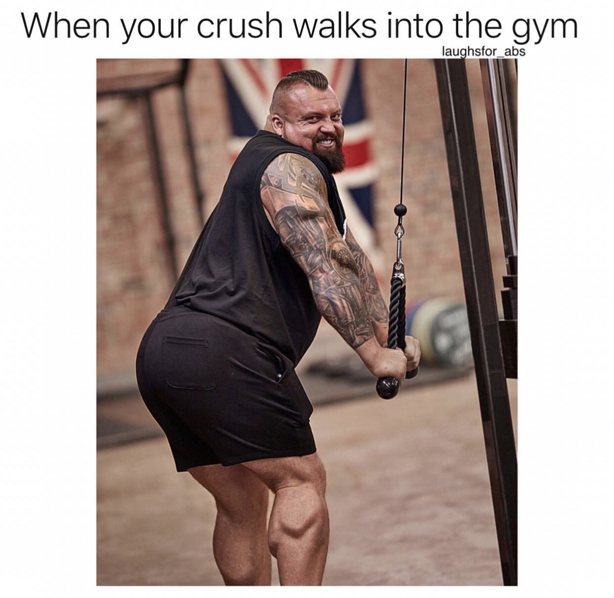 eddie hall tricep - When your crush walks into the gym laughsfor_abs