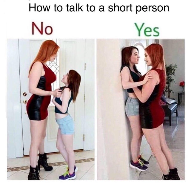 talk to short people meme - How to talk to a short person No Yes