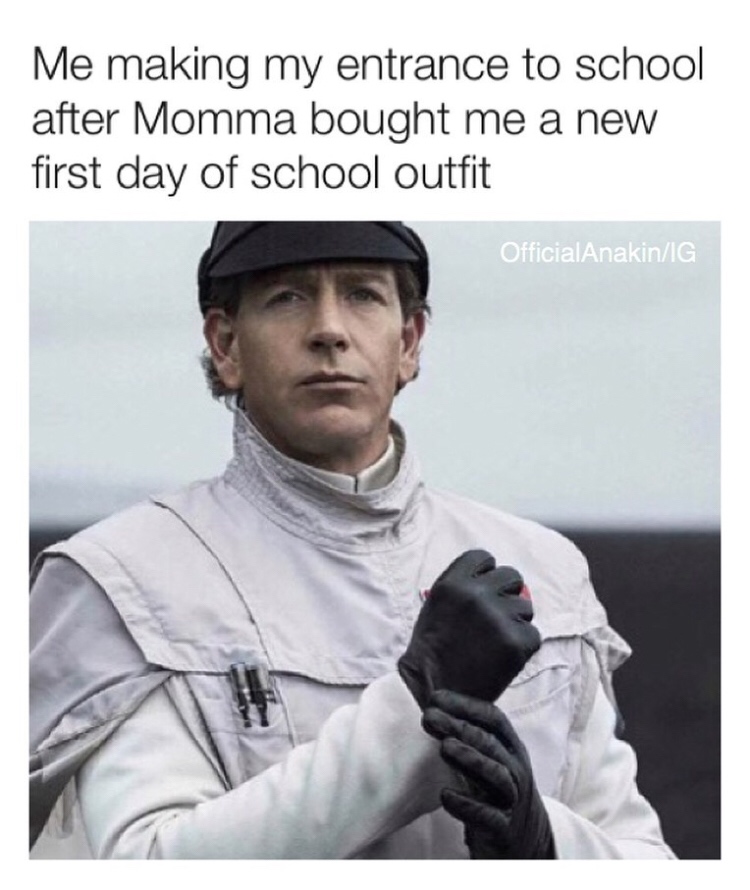 director krennic poncho - Me making my entrance to school after Momma bought me a new first day of school outfit Official AnakinIg