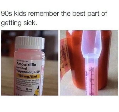 bubble gum flavored medicine - 90s kids remember the best part of getting sick. Amoxicillin for Oral Suspension, Usp 250 mg5 ml