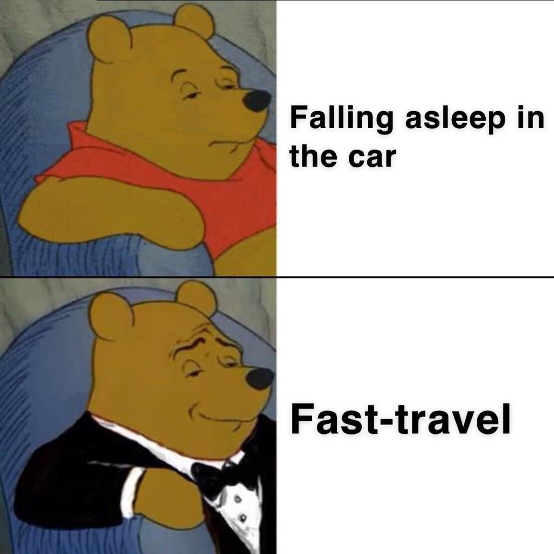 winnie the pooh meme - Falling asleep in the car Fasttravel