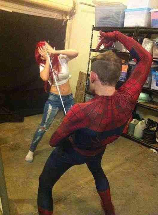 spider man cumming web