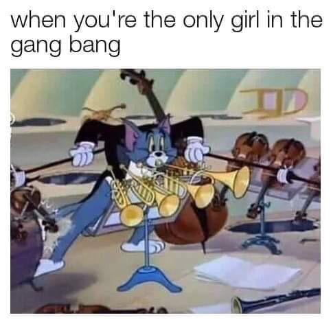 tom and jerry - when you're the only girl in the gang bang