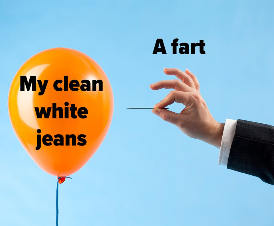 balloon - A fart My clean white jeans