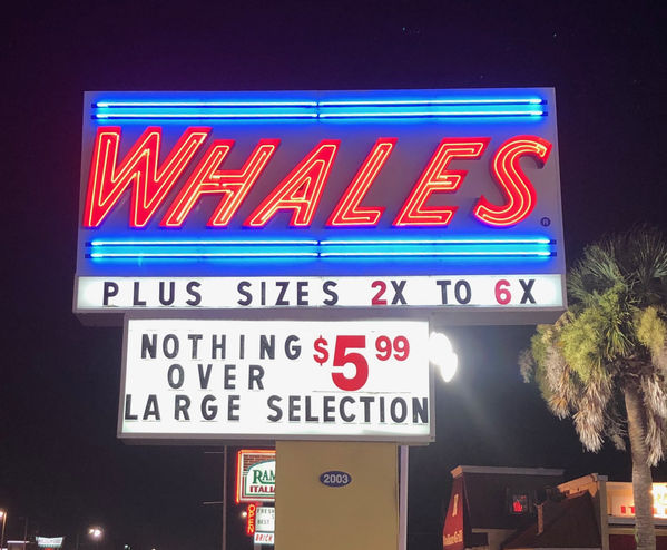 neon sign - Whales Plus Size S 2X To 6X Nothing $599 Over Large Selection Ran
