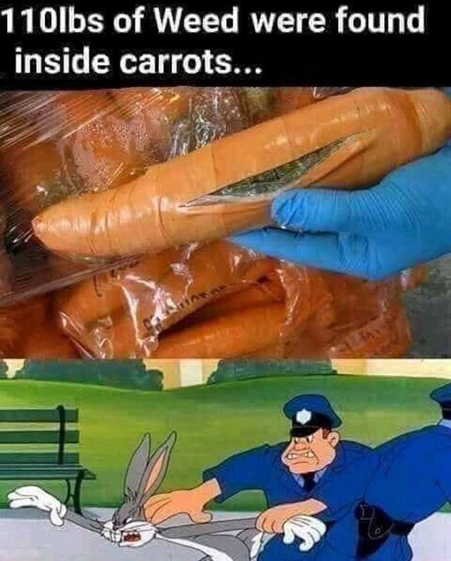 110 lbs of weed found in carrots - 110lbs of Weed were found inside carrots...