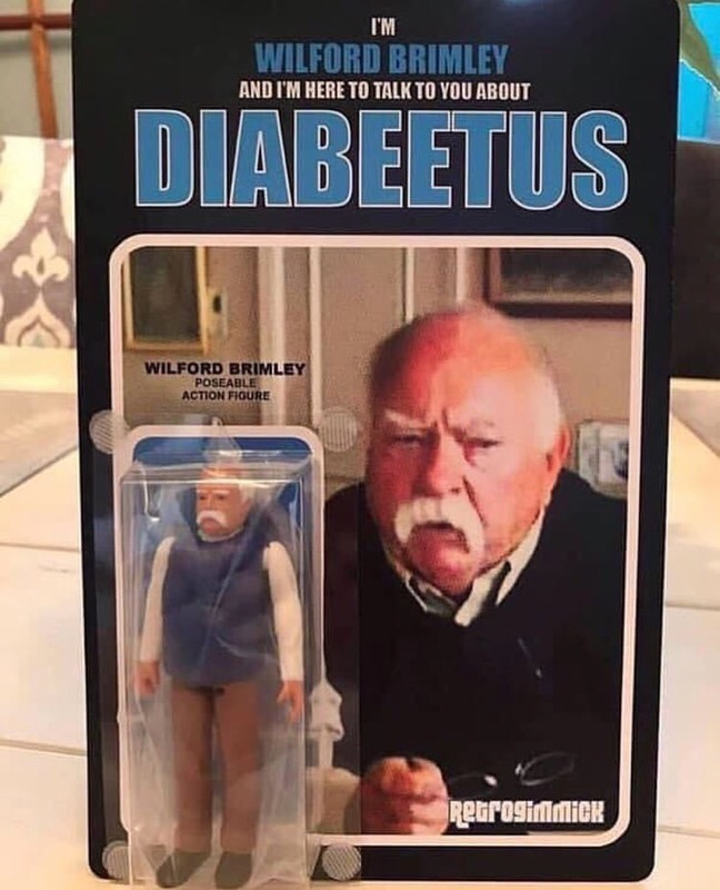 meme - wilford brimley action figure - I'M Wilford Brimley And I'M Here To Talk To You About Diabeetus Wilford Brimley Poseable Action Figure Retroginnick
