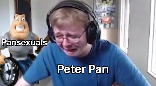 Internet meme - Pansexuals Peter Pan