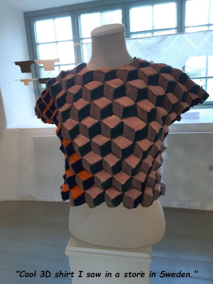 shoulder - "Cool 3D shirt I saw in a store in Sweden."