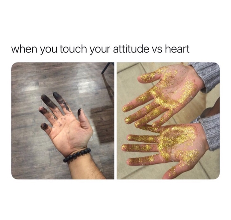 harry styles touching his heart - when you touch your attitude vs heart
