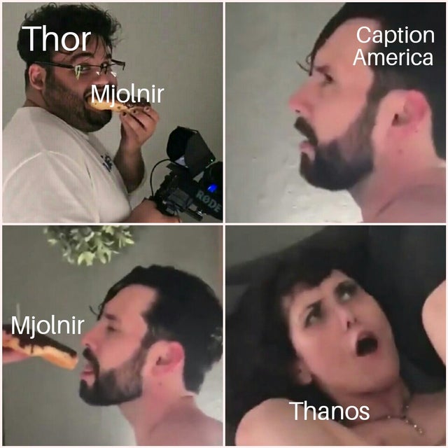 beard - Thor Caption America Mjolnir Mjolnir Thanos