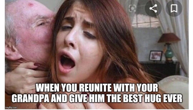When You Reunite With Your Grandpa And Give Him The Best Hug Ever imgflip.com