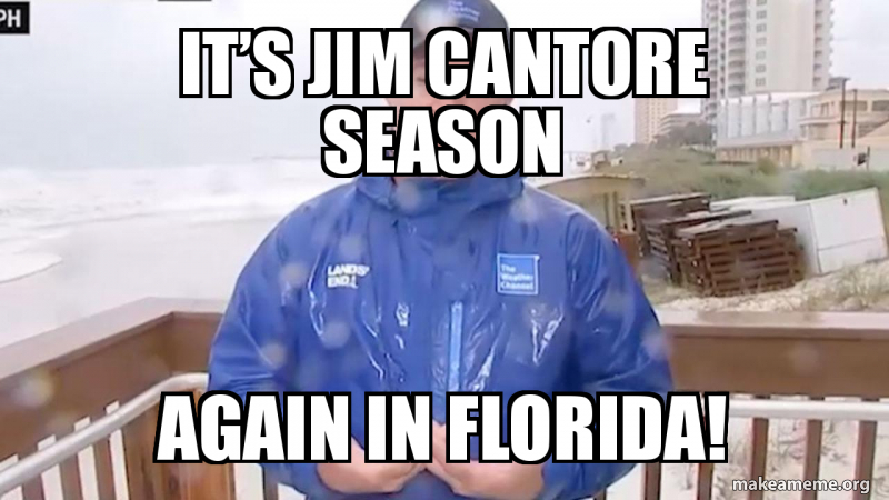 t shirt - Ph It'S Jm Cantore Season Again In Florida! Itt makeameme.org