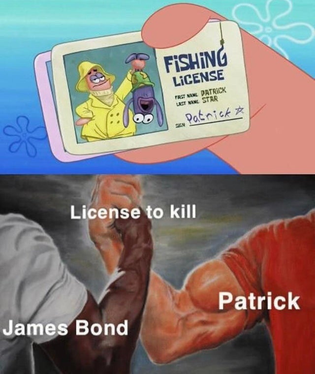 patrick fishing license - Fishing License Trot Nane Patrick Last Name. Star to San Patrick License to kill Patrick James Bond