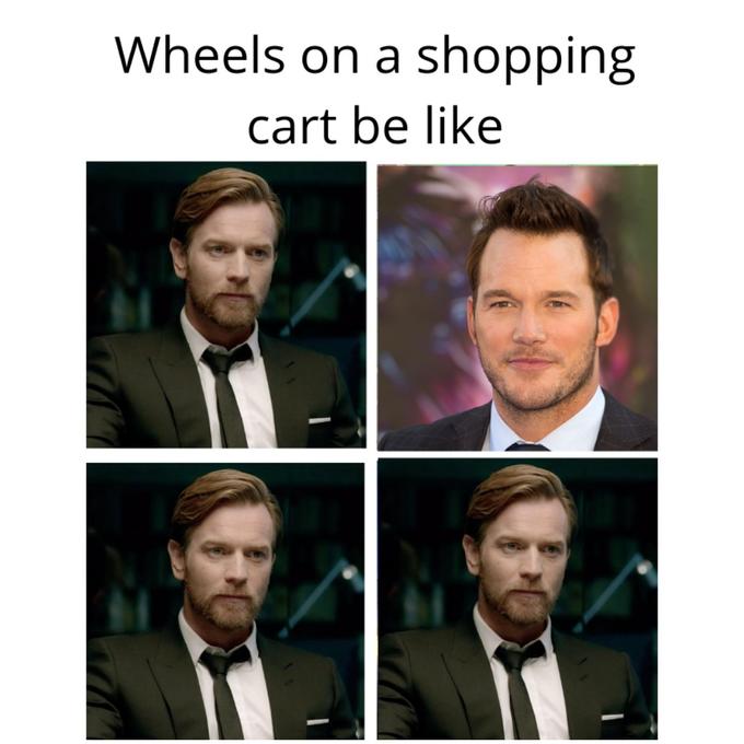 meme - gentleman - Wheels on a shopping cart be