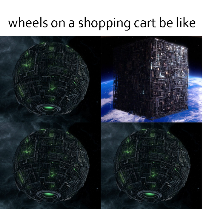 meme - sphere - wheels on a shopping cart be