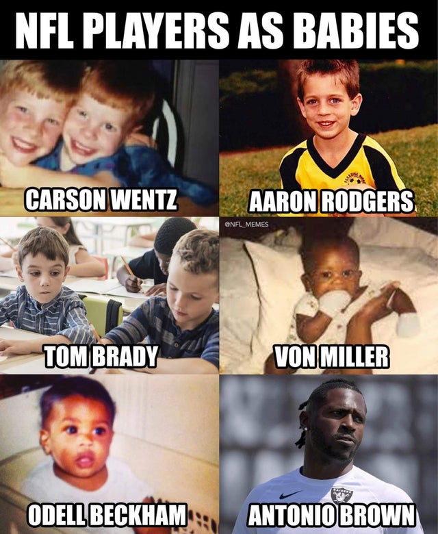 nfl memes - dick figures: the movie - Nfl Players As Babies Carson Wentz Aaron Rodgers Tom Brady Von Miller Odell Beckham Antonio Brown