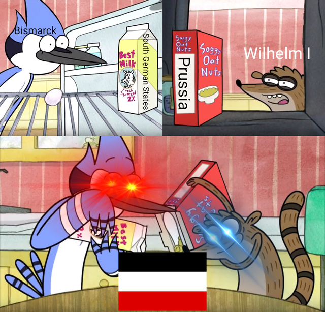 history meme - meme regular show - Bismarck Wilhelm Oat South German States Nuts Prussia