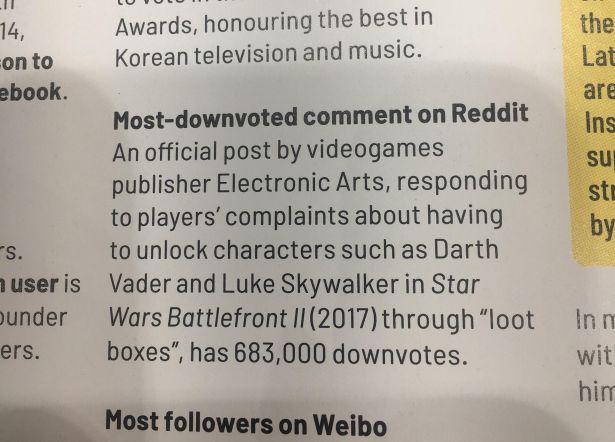Guinness World Records - Vo 14, the Lat are Ins Su Awards, honouring the best in on to Korean television and music. ebook. Mostdownvoted comment on Reddit An official post by videogames publisher Electronic Arts, responding to players' complaints about ha