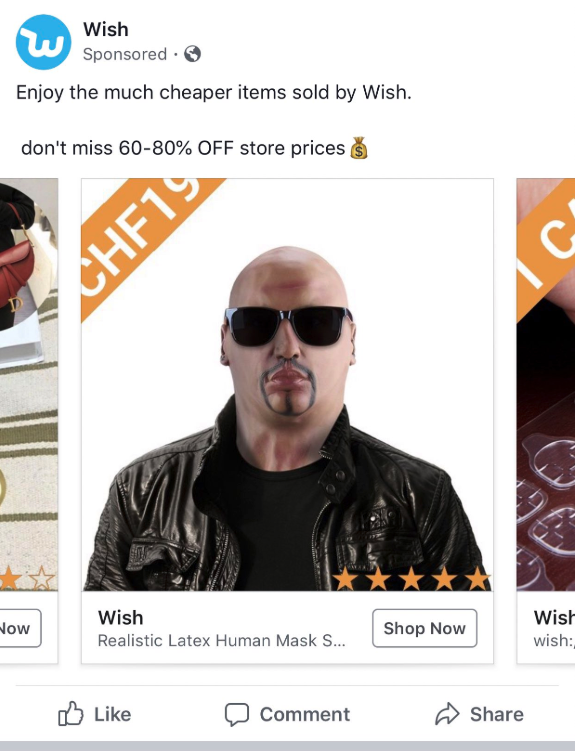 wish.com ads - guy in leather jacket