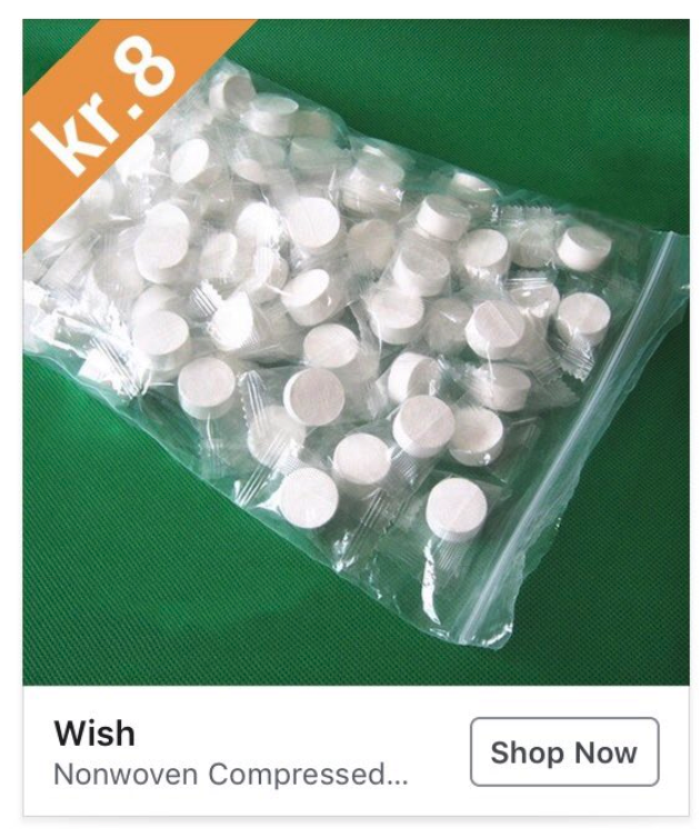 wish.com ads - mint pack