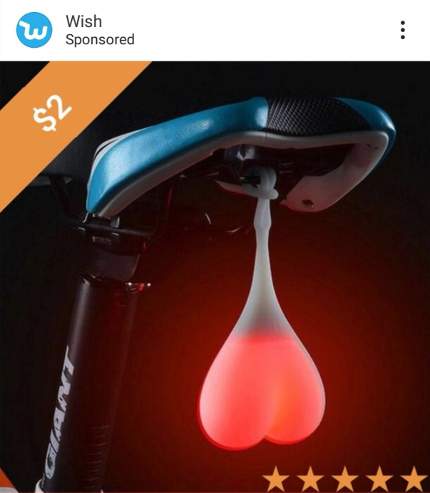 wish.com ads - light up bike balls