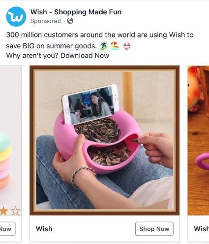 wish.com ads - wish weird items
