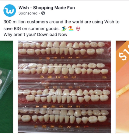 wish.com ads - weirdest thing on wish