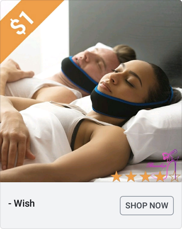 wish.com ads - Snoring face mask