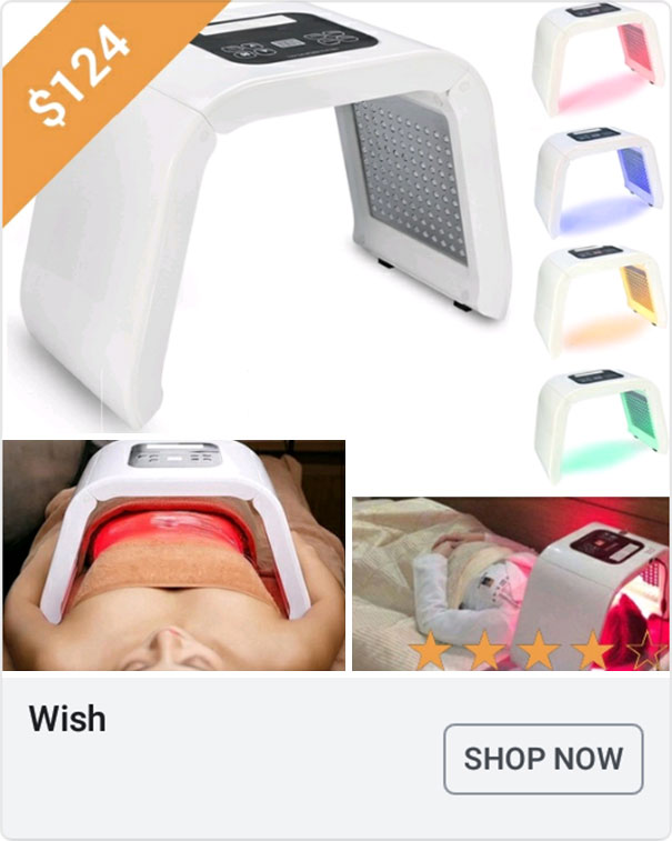 wish.com ads - Light-emitting diode