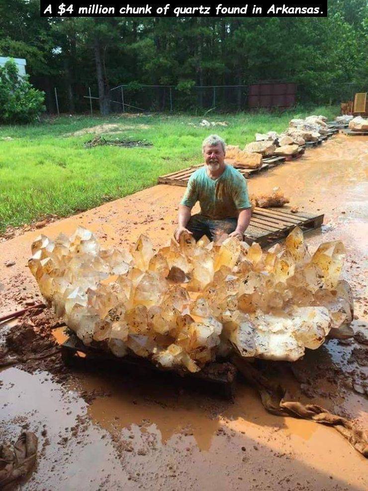 huge quartz found in arkansas - A $4 million chunk of quartz found in Arkansas.