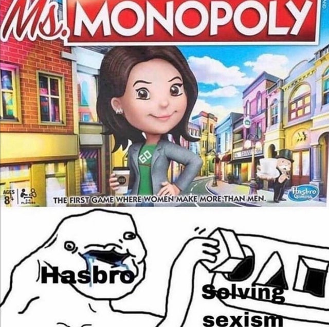 monopoly - Ms. Monopoly Hasbro The First Game Where Women Make More Than Men. 2 sexism