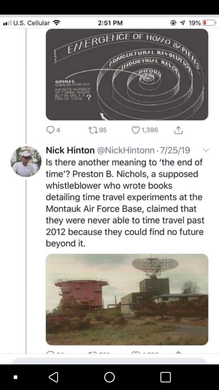 Is there another meaning to the end of time'? Preston B. Nichols, a supposed whistleblower who wrote books detailing time travel experiments at th