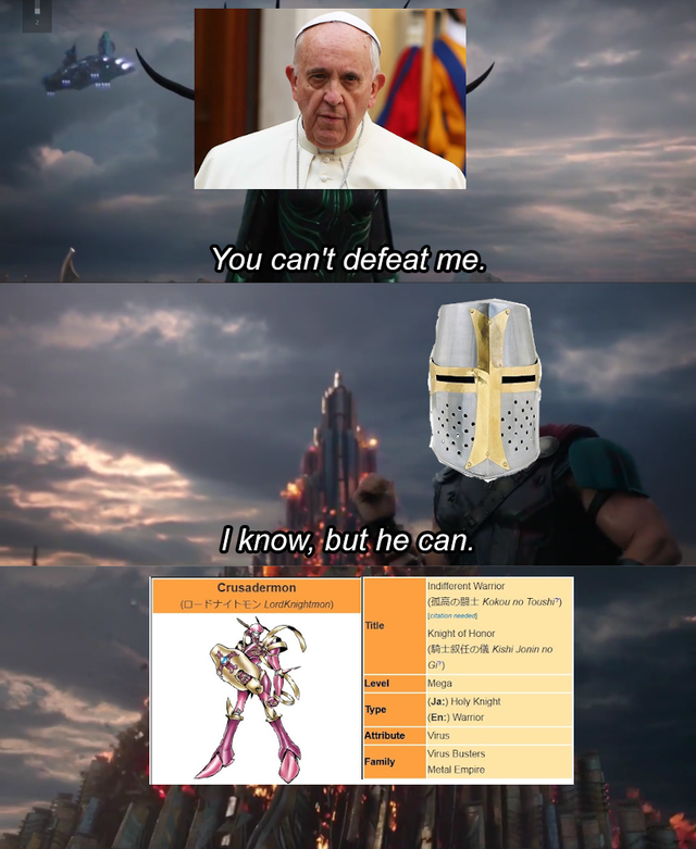 vatican meme - mgsv memes - You can't defeat me. I know, but he can. Crusadermon De Los Jay Writual