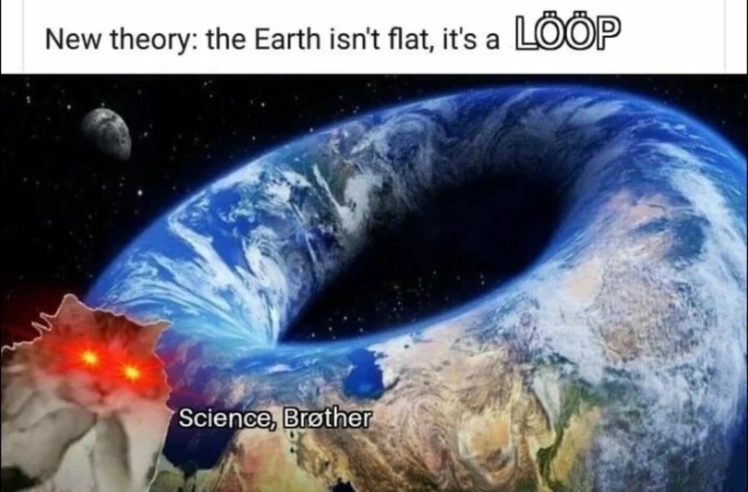 loops cat - give me the loop - New theory the Earth isn't flat, it's a Loop Science, Brther