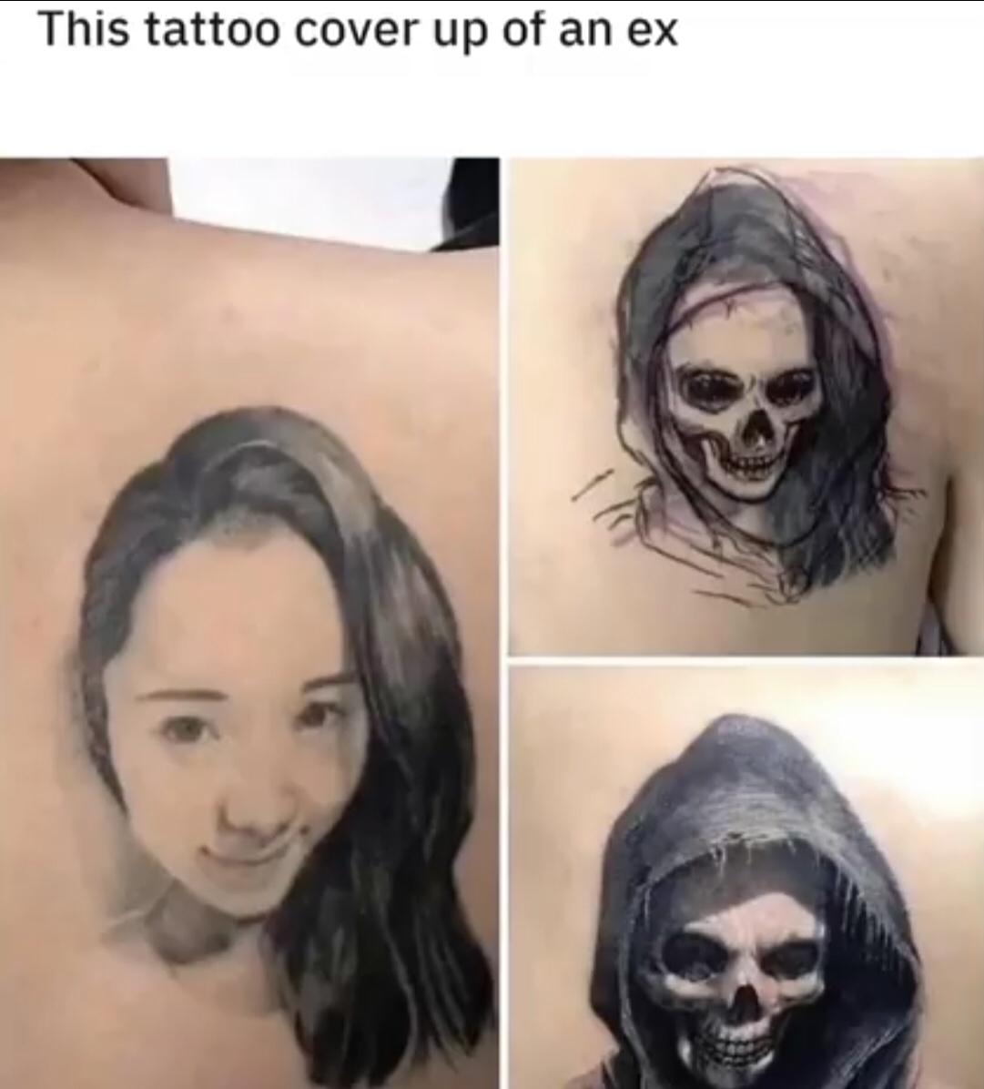 9gag tattoo cover up - This tattoo cover up of an ex