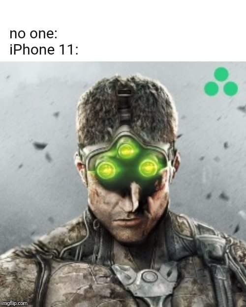 splinter cell avatar - no one iPhone 11 imgflip.com