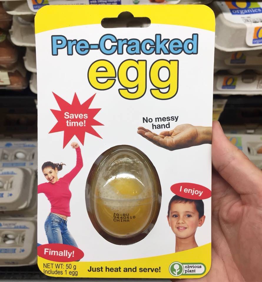 cursed food - pre cracked egg - Organics PreCracked egg Saves time! No messy hand I enjoy 00 Tad Hal 041e Fimally! 509 Includes 1 egg Just heat and serve! obvious plant