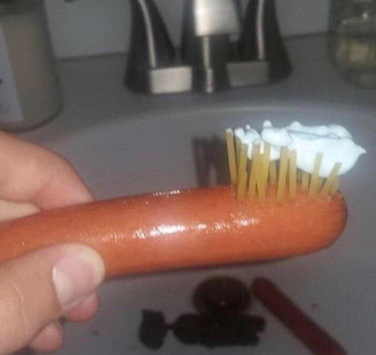 cursed food - cursed toothbrush