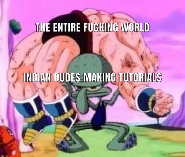 best memes - cartoon - The Entire Fucking World Indian Dudes Making Tutorials