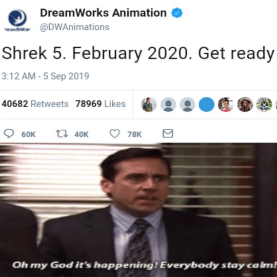 best memes - Humour - DreamWorks Animation Shrek 5. . Get ready 40682 78969 60K E 78K Oh my God it's happening! Everybody stay calm!
