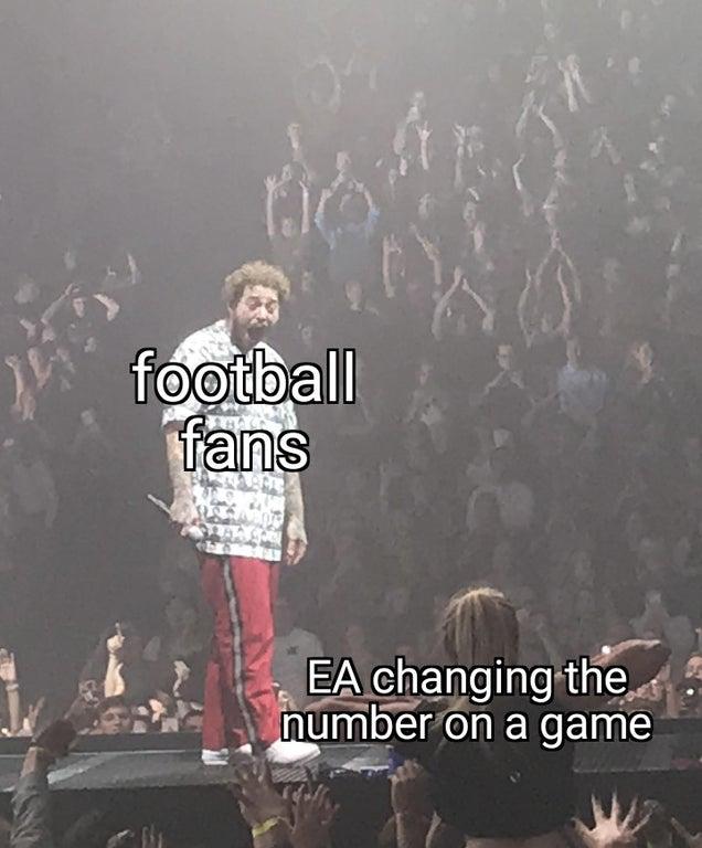 post malone - album cover - chat in football fans Ea changing the number on a game