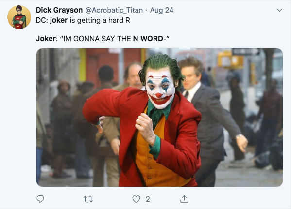 joker says the n-word - Dc joker is getting a hard R Joker