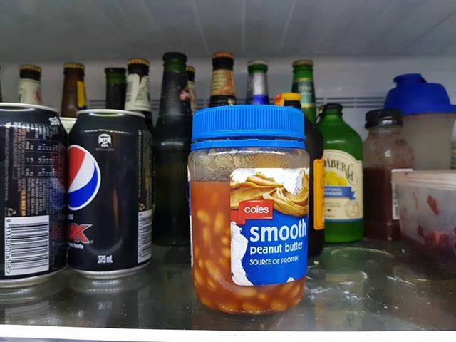 cursed image - drink - coles smooth peanut butter Source Of Prote