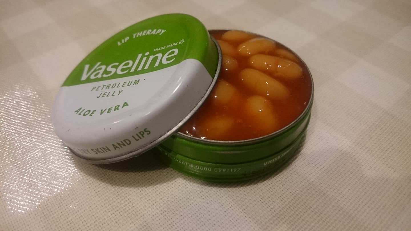 cursed image - beans meme - Lip Therapy Vaseline Petroleum Jelly Aloe Vera Skin And Lips Gratis 089 13.0800 0991197