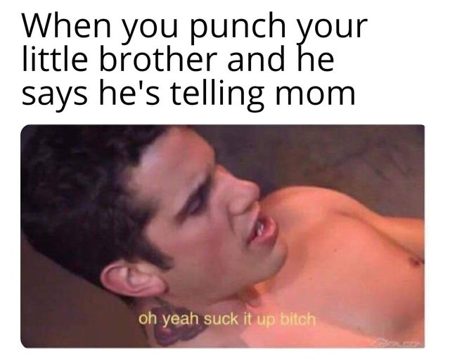 dietary fiber - When you punch your little brother and he says he's telling mom oh yeah suck it up bitch