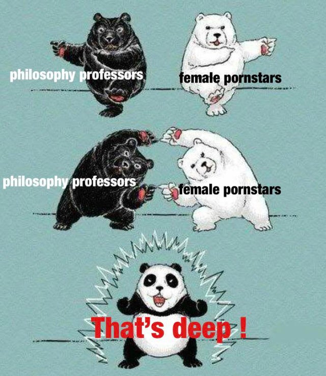 fusion panda meme - philosophy professors female pornstars philosophy professors female pornstars Wwwm That's deep!