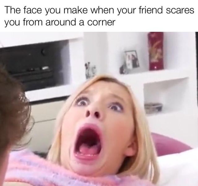blond - The face you make when your friend scares you from around a corner