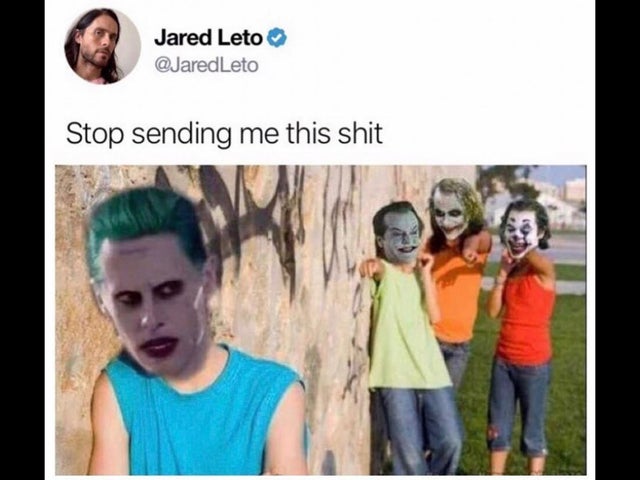 best meme 2019 - child socialization - Jared Leto Leto Stop sending me this shit