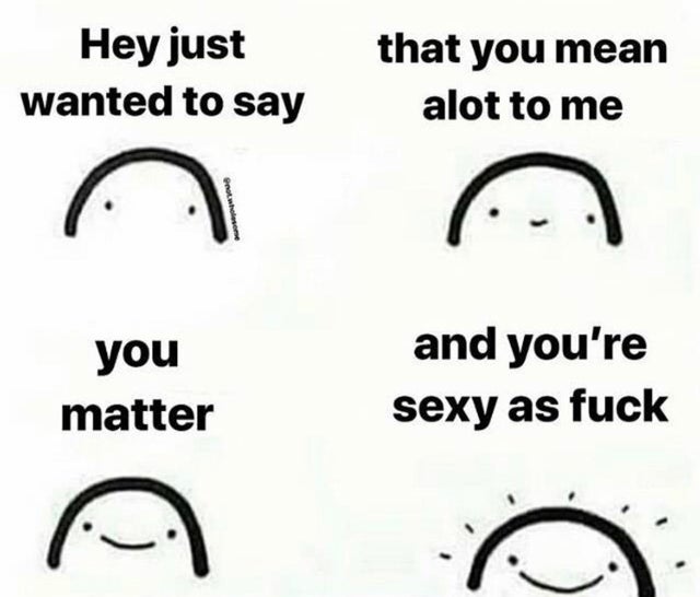 you're sexy as fuck wholesome meme